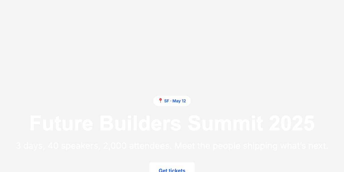 Conference Landing 预览