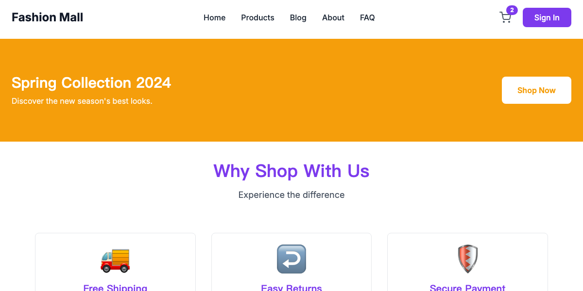 Multi-Page E-Commerce 预览