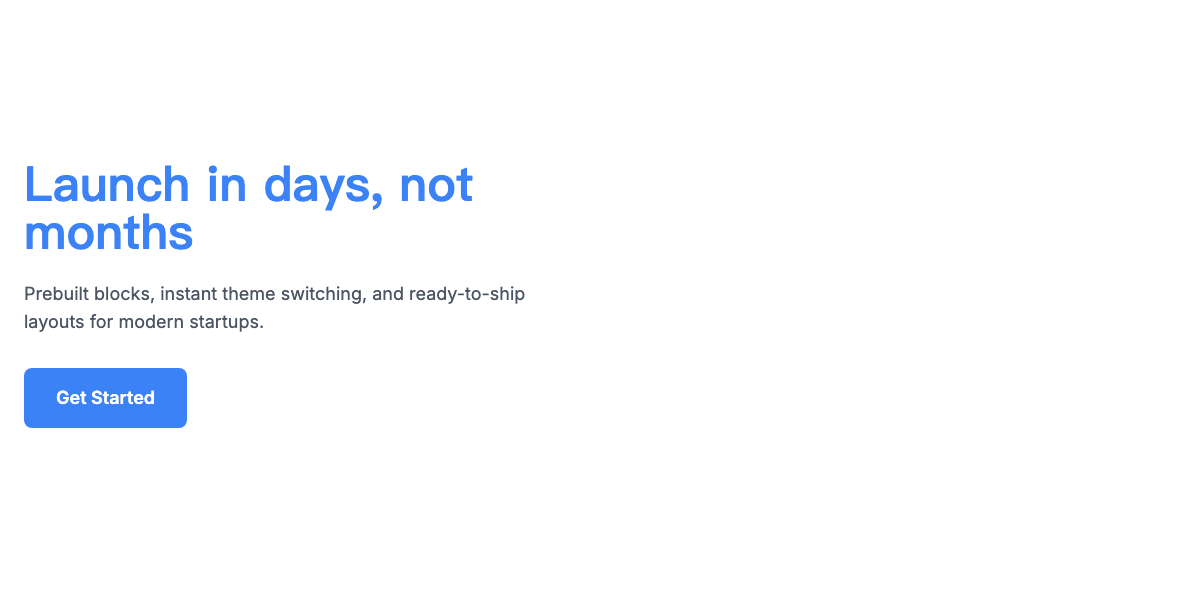 Startup Landing 预览